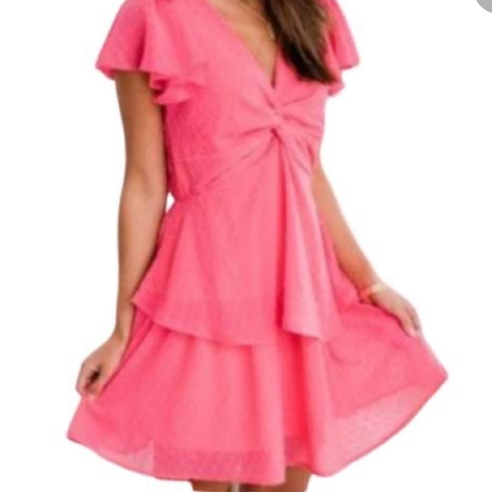 Summer Wishes Tiered Pink Lilly Dress